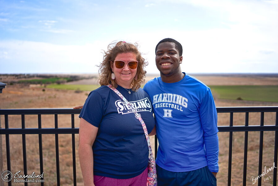 Laura and Jaylin at Cheyenne Bottoms wildlife area in Kansas