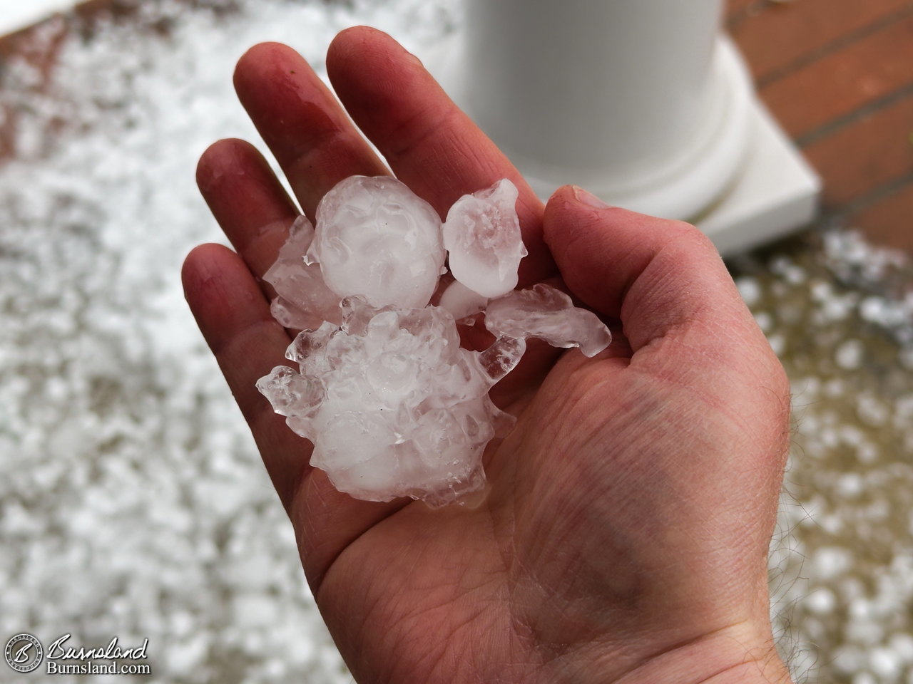 Hail the size of golf balls
