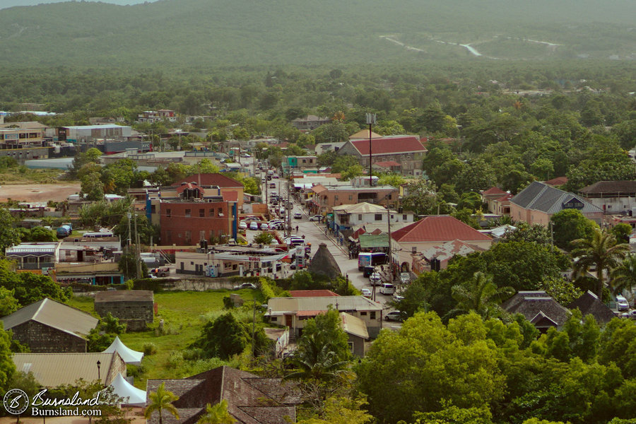 A view of Falmouth, Jamaica, from a cruise ship