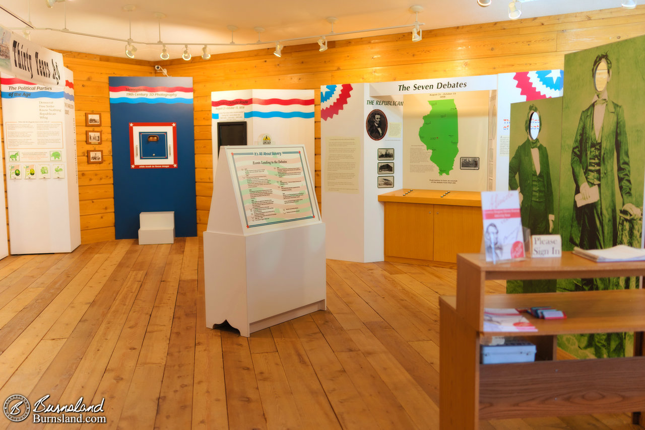 Inside the museum at the Lincoln-Douglas Debate site in Charleston, Illinois