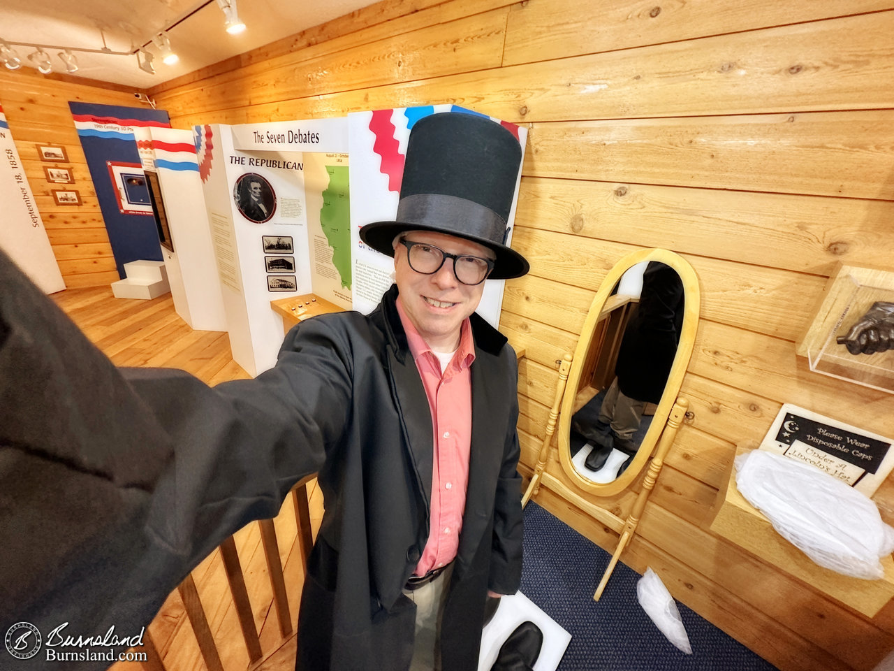 Inside the museum at the Lincoln-Douglas Debate site in Charleston, Illinois