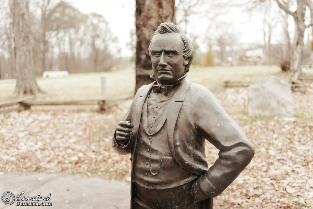 Stephen A. Douglas statue at the Lincoln-Douglas debate site in Jonesboro, Illinois