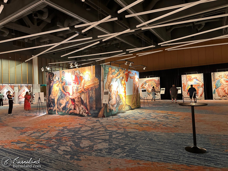 An exhibit about Michelangelo’s paintings on the Sistene Chapel ceiling