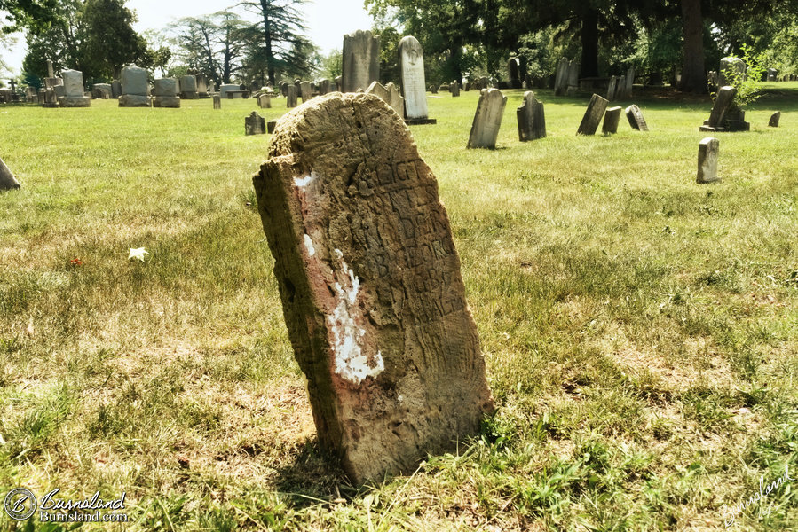 Oldest legible grave marker at Mount Hebron Cemetery in Winchester, Virginia