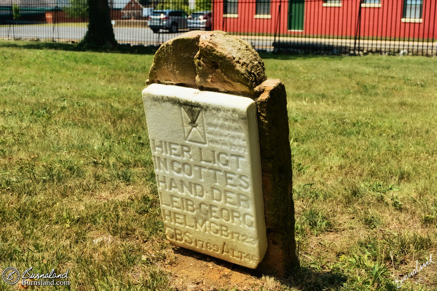 Oldest legible grave marker at Mount Hebron Cemetery in Winchester, Virginia