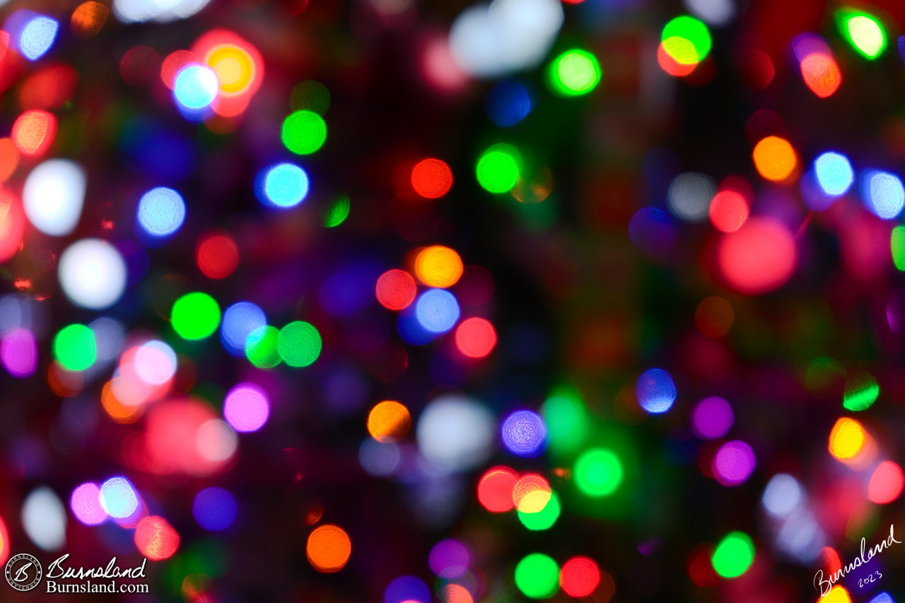 A bokeh look at our Christmas tree