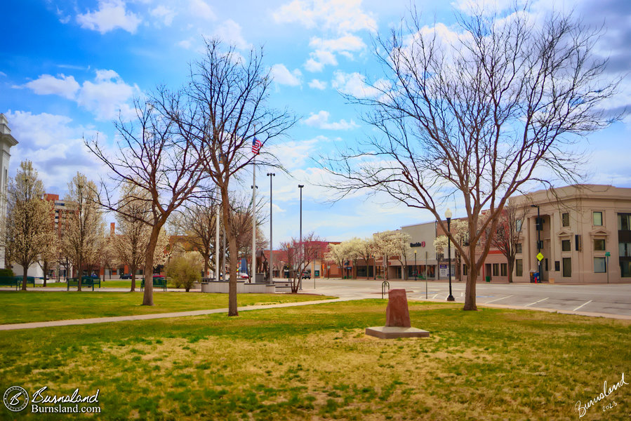 The path of the Santa Fe Trail in Great Bend, Kansas